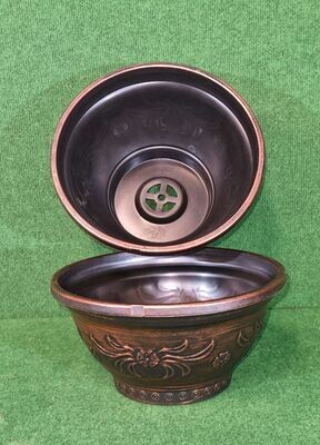 Tudor Bowl 30cm Black and Copper