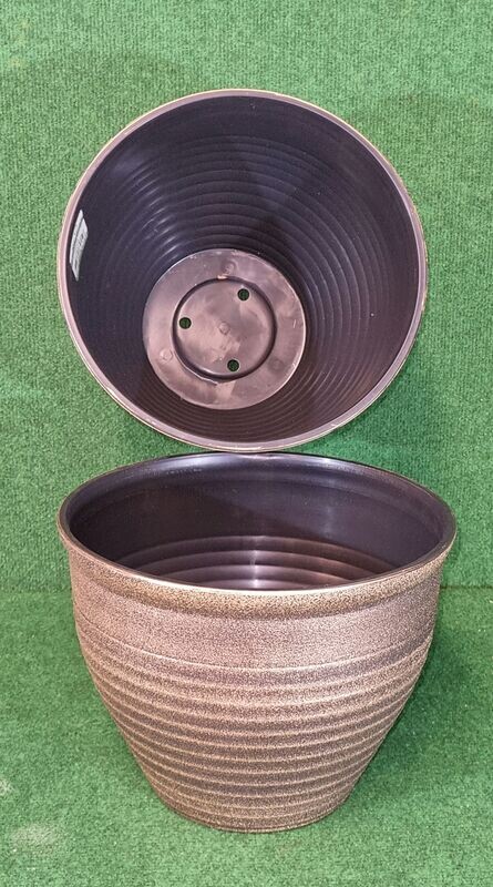 Bell Planter  H 24cm x D 30cm  Gold