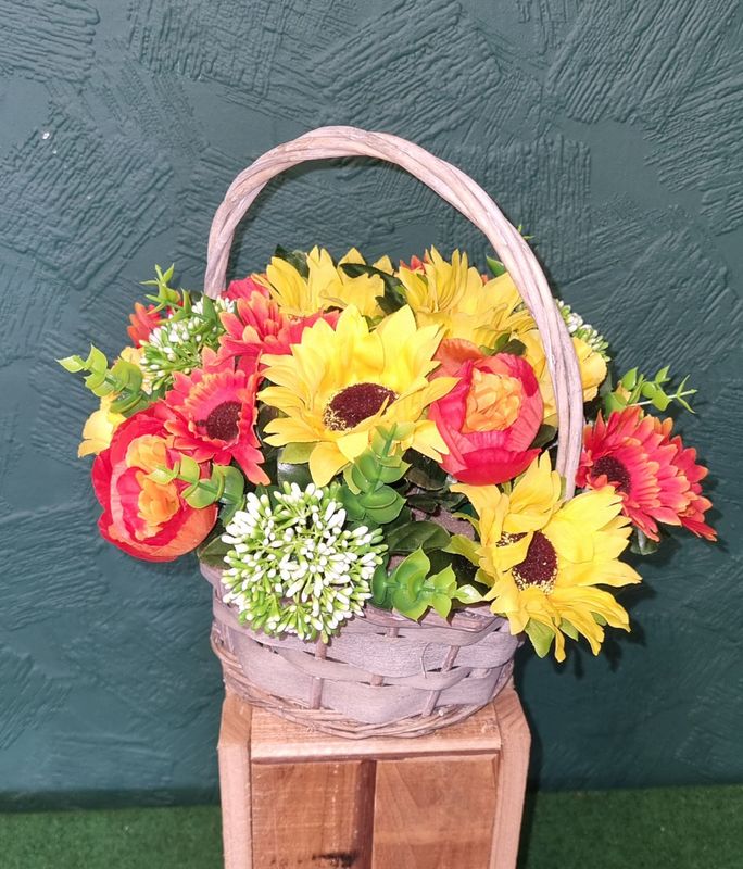 Artificial Floral Basket Arrangement