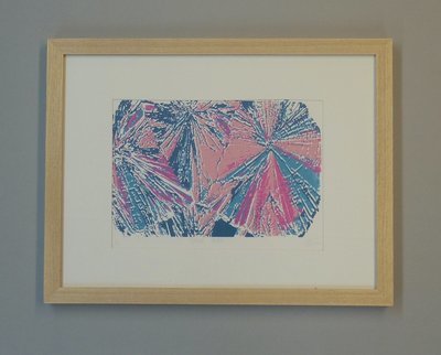 IGNEOUS BLUSH; a unique and limited edition abstract art, hand made Screen Print. Bold, original, unique, geometric patterns inspired nature