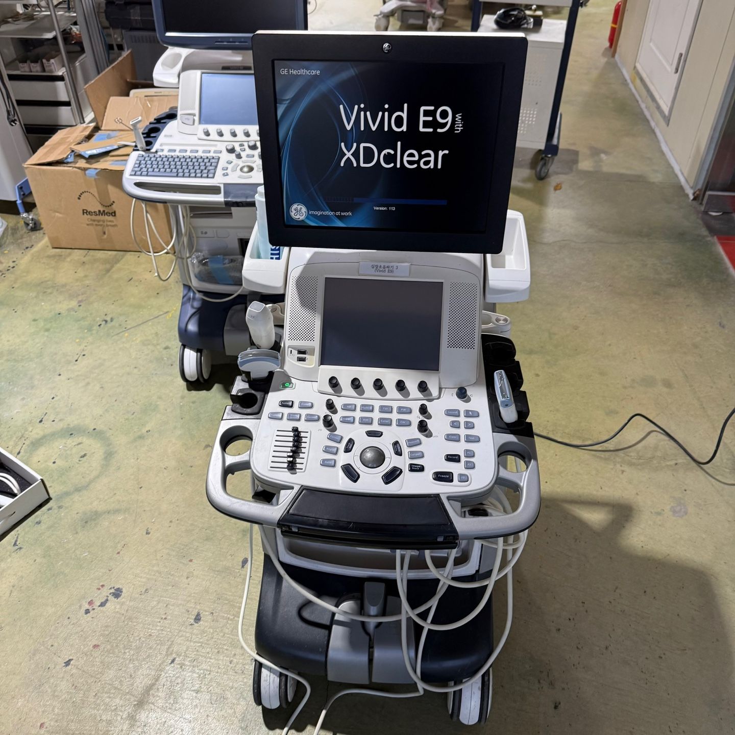 Sell Used GE Vivid E9 XDclear 4D Ultrasound with 3 Probes For Medical Equipment