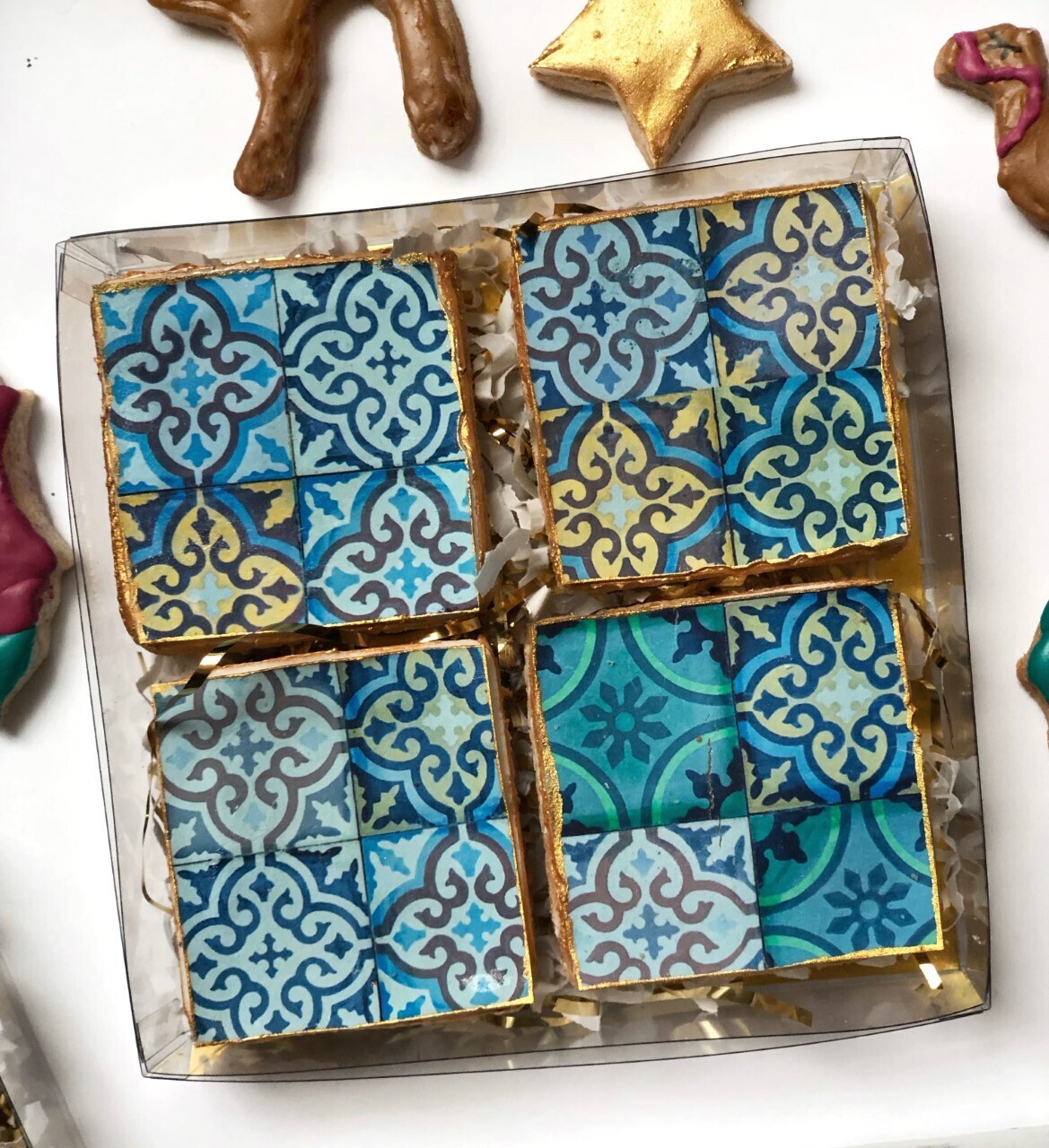Mosaic Tile Sugar Cookie Gift Set
