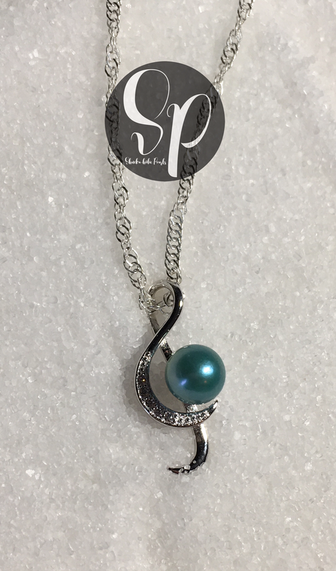 Treble Clef Solitaire Pendant