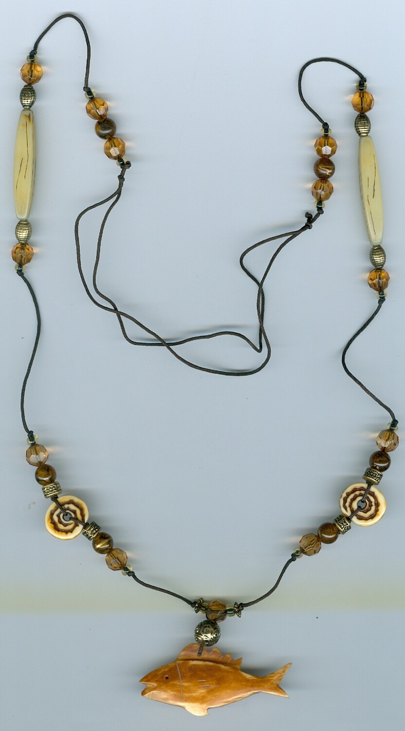 Hand Carved Fish Necklace