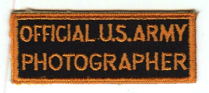 Army Official US War Photographer Tab-Felt