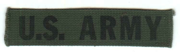 US Army Tab-Green/Stamped
