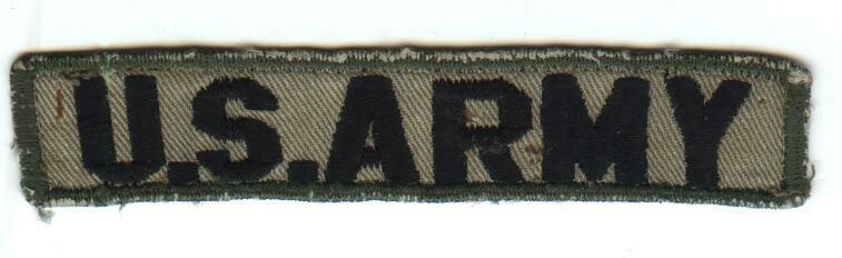 US Army Tab-Green/Sewn