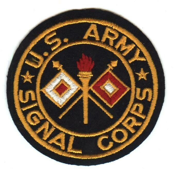United States Army Signal Corps Round Patch-Felt