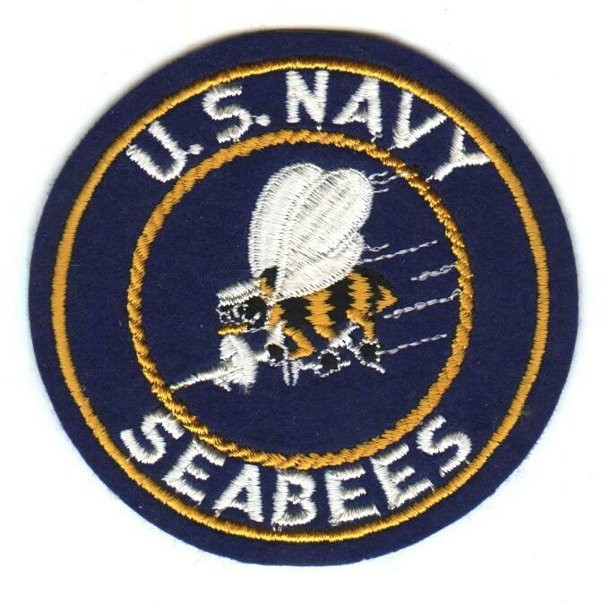 United States Navy Seabees Round Patch-Felt