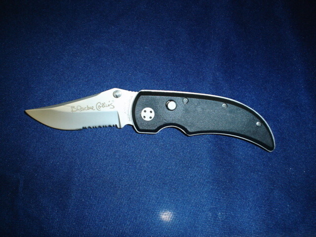Blackie Collins Automatic Knife-Serrated