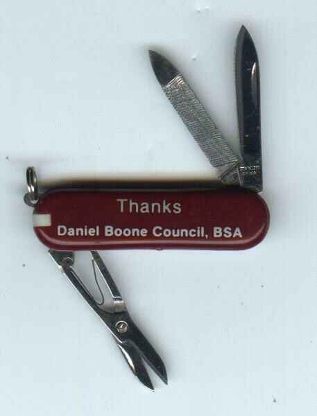 Swiss Army Daniel Boone Council BSA Knife