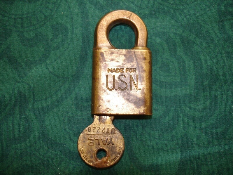 Yale USN Military Brass Lock