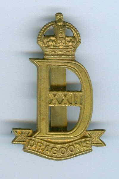 British 22nd Dragoons Cavalry Badge, Officer (1940-1945)