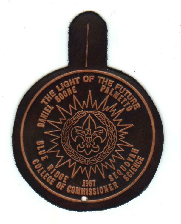 BSA College of Commissioner Science Leather Pocket Patch-1987