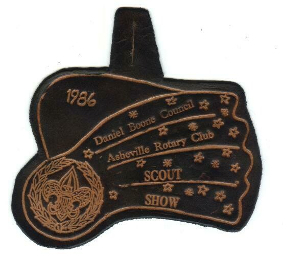 Daniel Boone Council Scout Show Leather Pocket Patch-1986