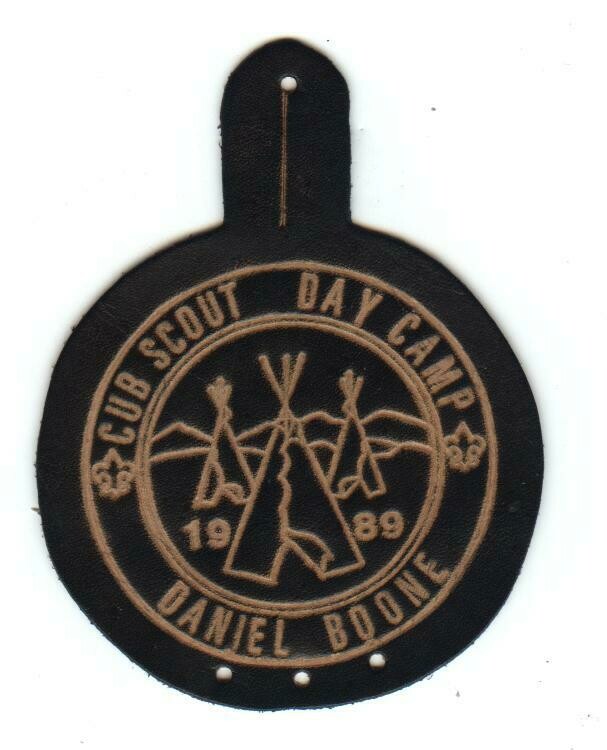 Camp Daniel Boone Cub Scout Day Leather Pocket Patch-1989
