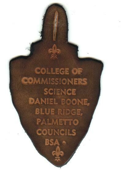 BSA College of Commissioner Science Leather Pocket Patch-1979