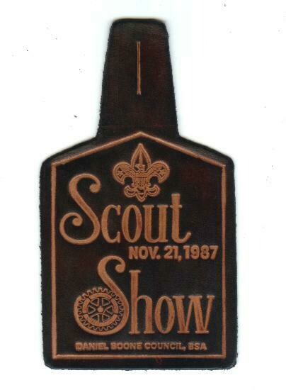 Daniel Boone Council Scout Show Leather Pocket Patch-1987