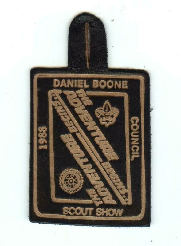 Daniel Boone Council Scout Show Leather Pocket Patch-1988