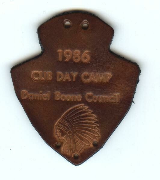 Daniel Boone Council Cub Scout Day Leather Patch-1986