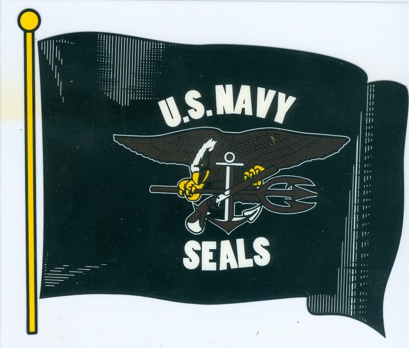 US Navy SEALs Flag Clear Decal