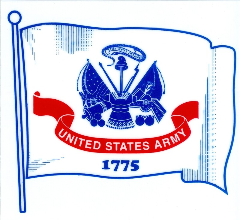 US Army Flag Clear Decal