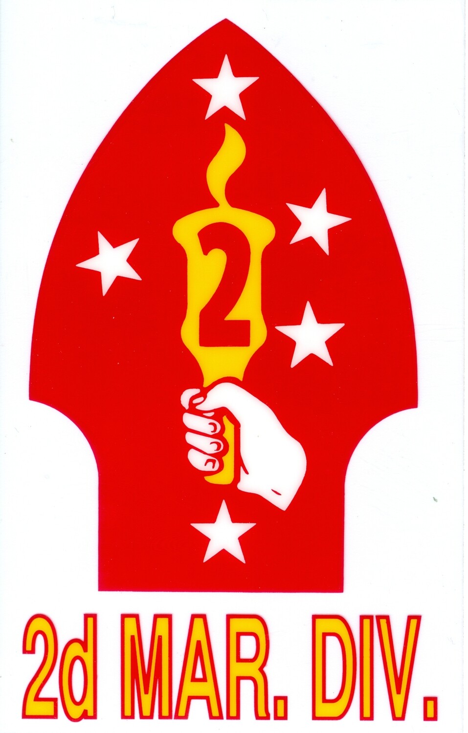 2nd Marine Division Clear Decal