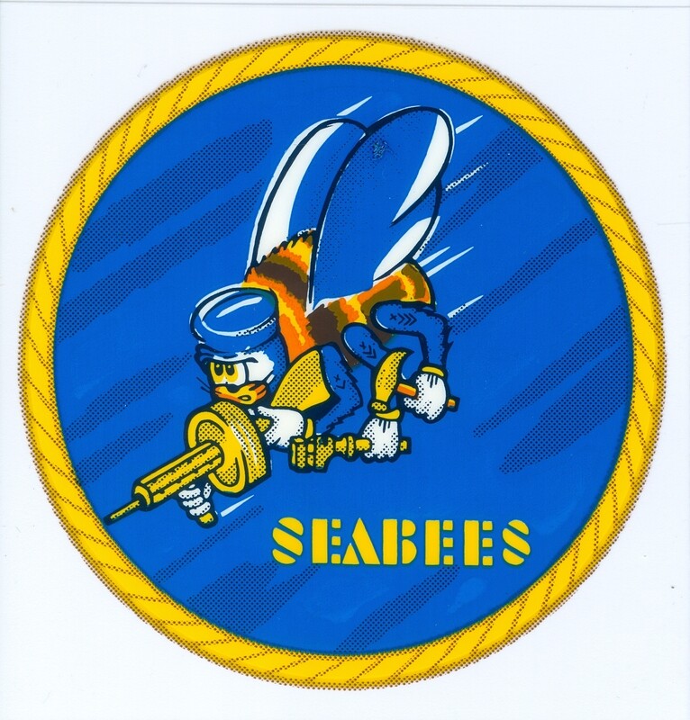 US Navy SeaBees Clear Decal