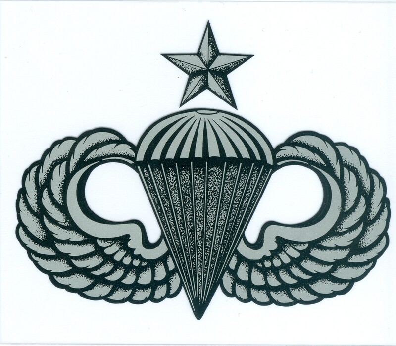 Senior Parachutist Badge Clear Decal