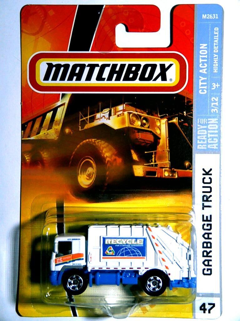 MB-Garbage Truck-White/Lt Blue