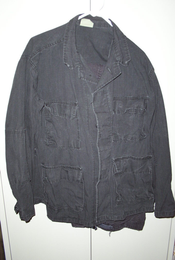 Army BDU Shirt LS-Rip Stop-Black
