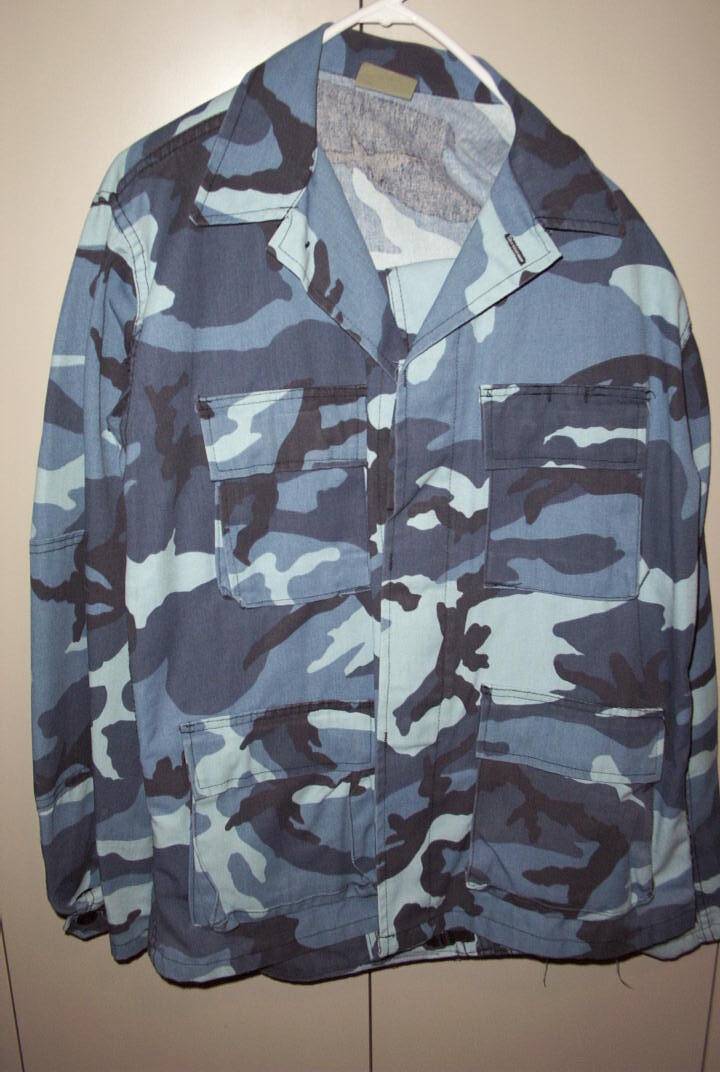 Army BDU Shirt LS-Sky Blue
