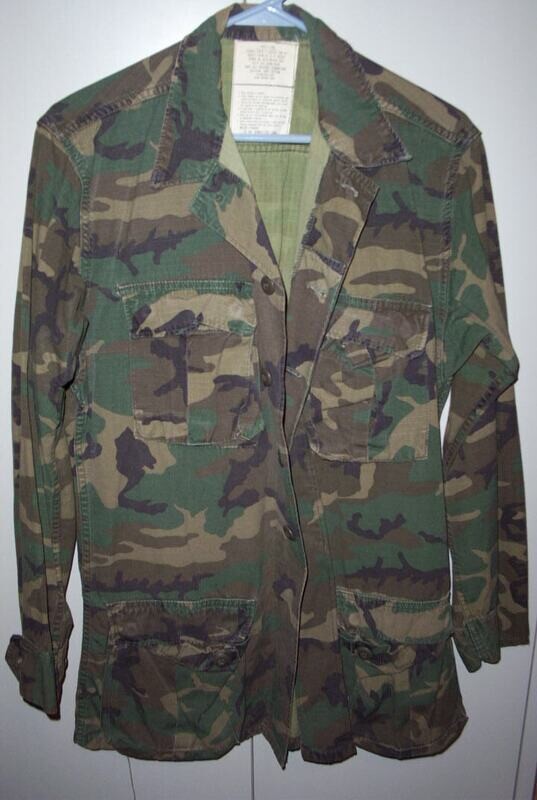 Army BDU Shirt LS-Rip Stop-Woodland Camouflage