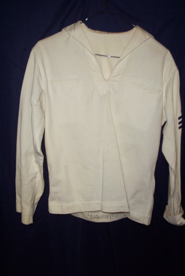 US Navy White Shirt-LS