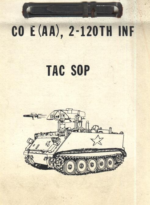Company E, 2-120th Infantry TAC SOP