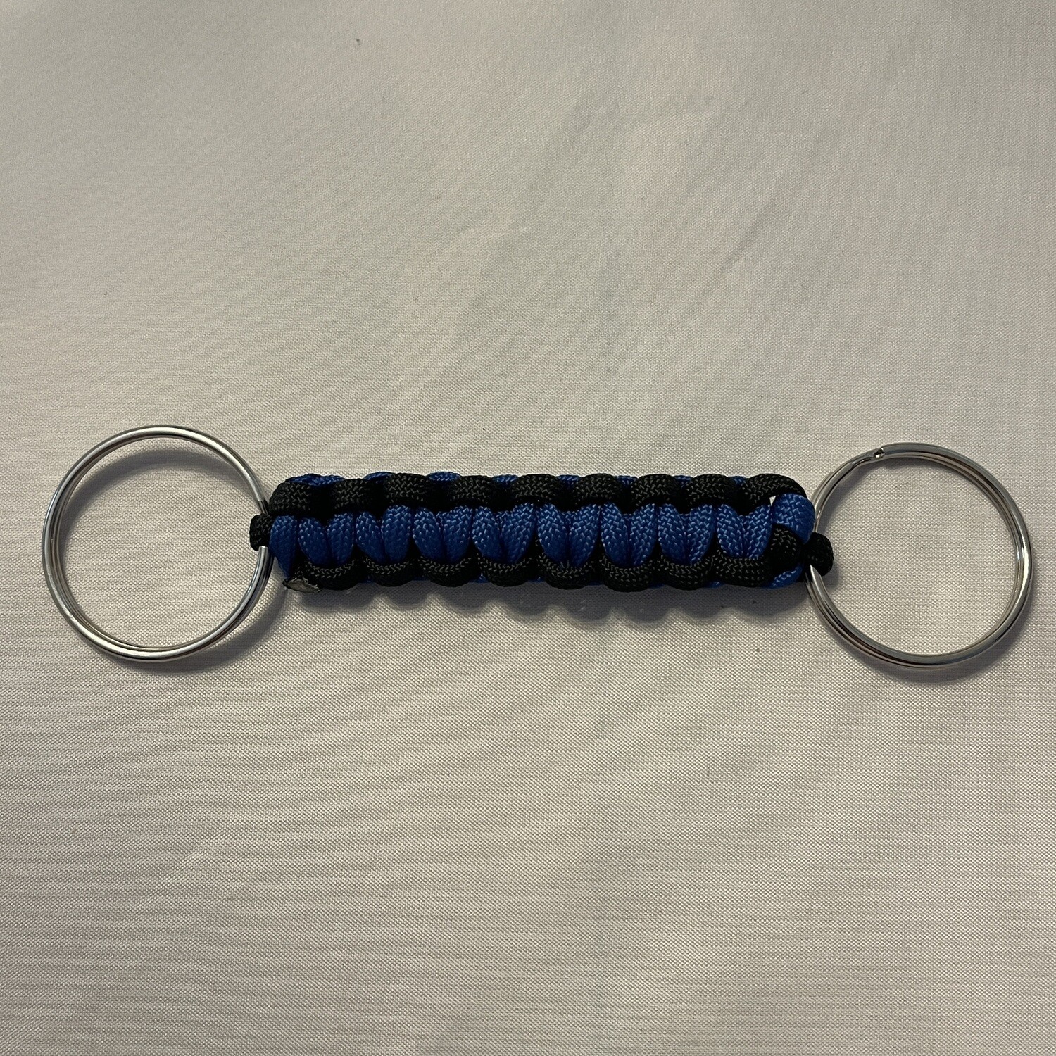 Blue/Black Paracord Double Key Fob