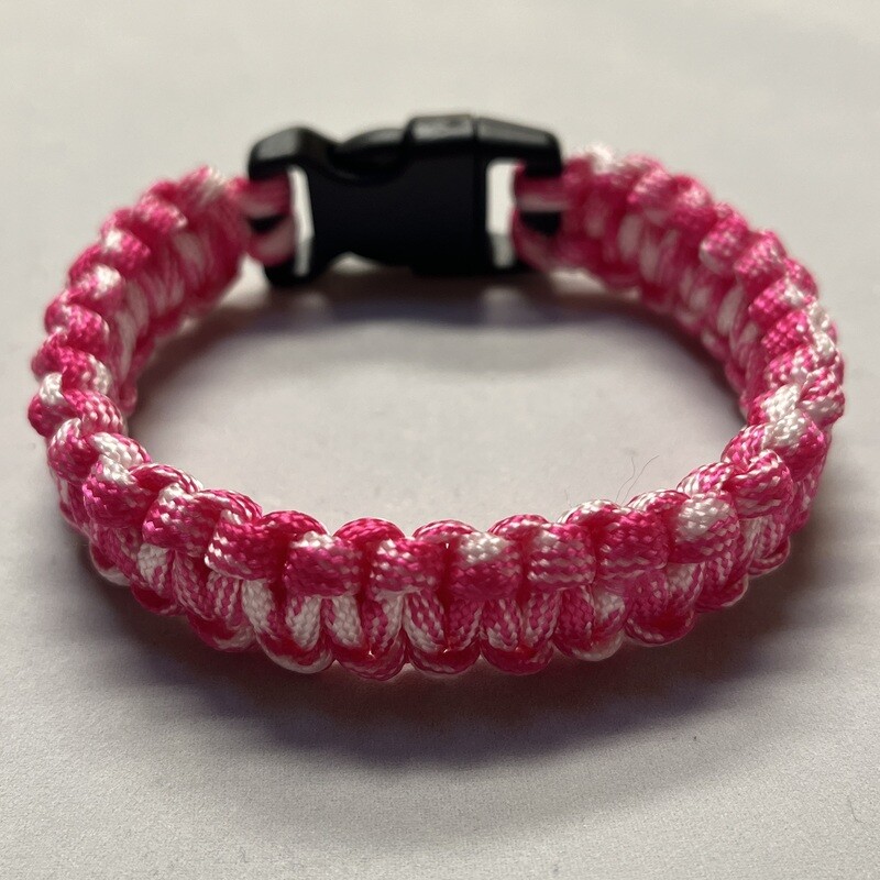 Pink/White Paracord Bracelet