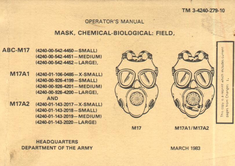 M17/M17A1 Field Protective Mask[Army]