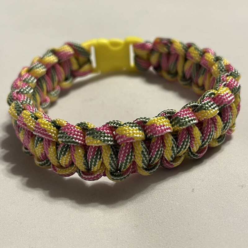 Pink/Yellow/Green Paracord Bracelet