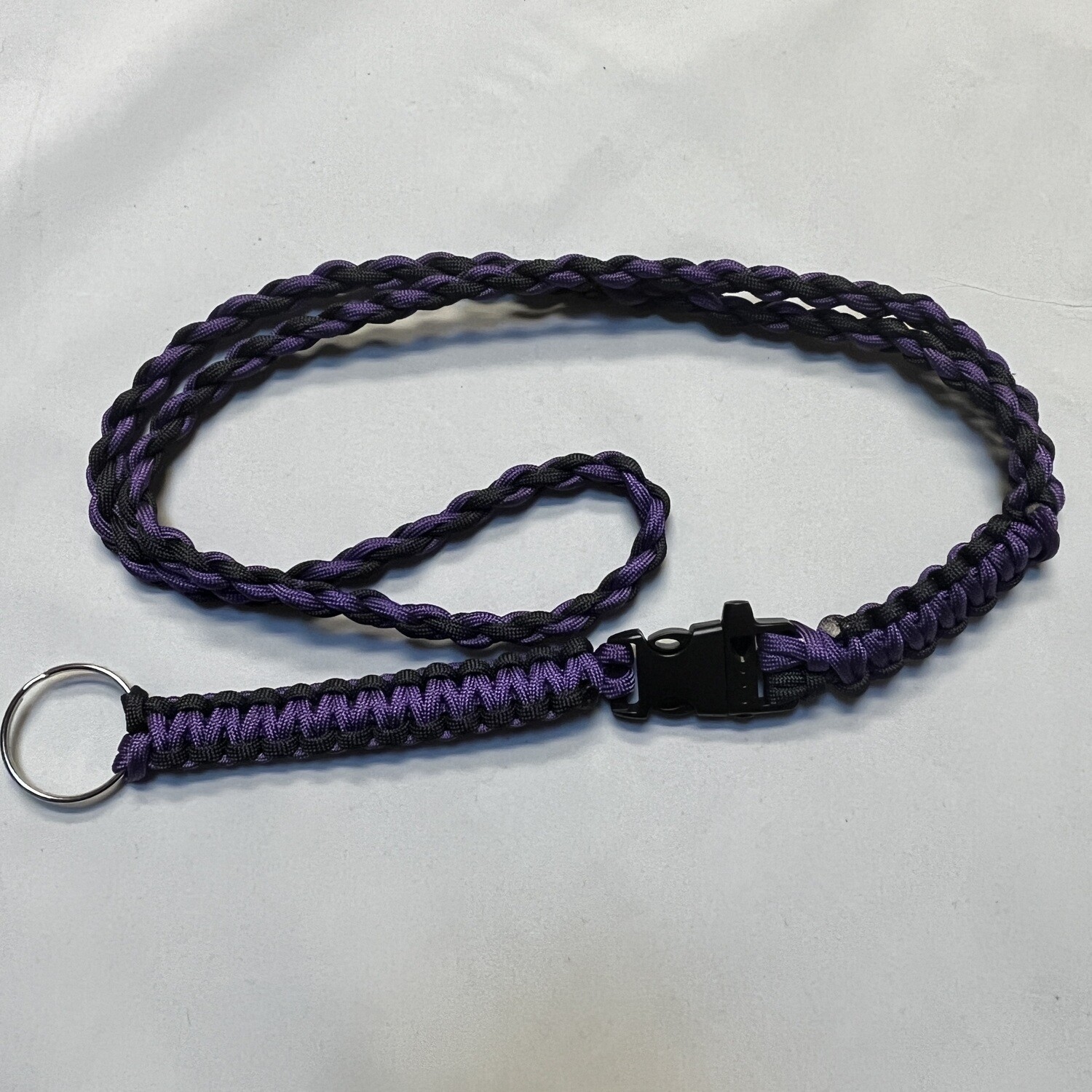 Purple/Black Paracord Buckle Lanyard