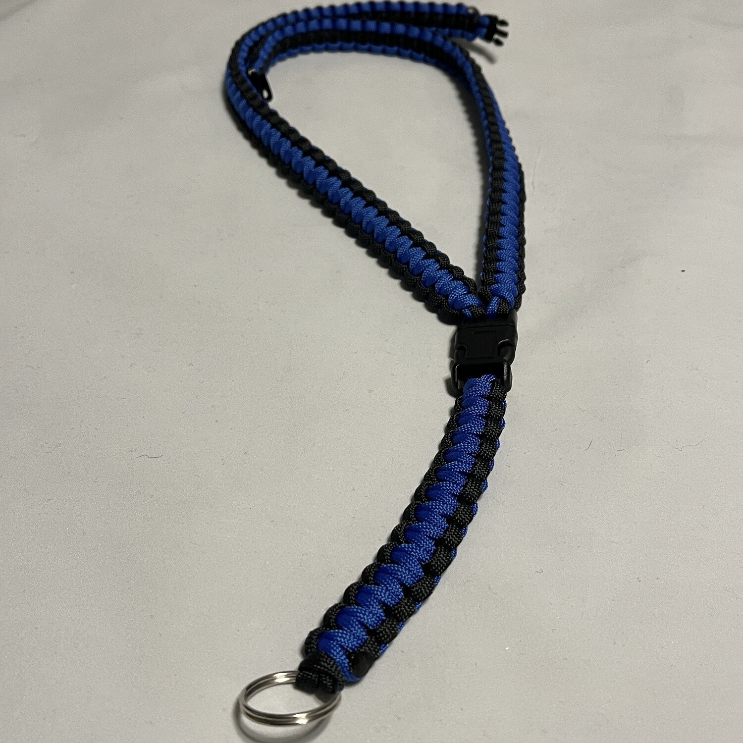 Blue/Black Paracord Buckle Lanyard