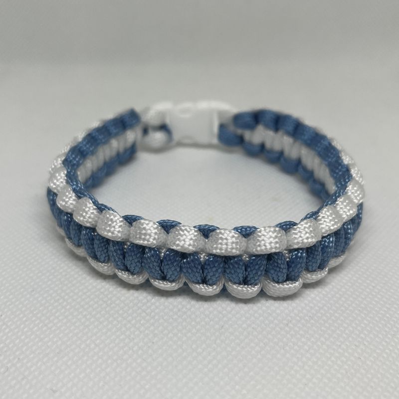 Carolina Blue/White Paracord Bracelet