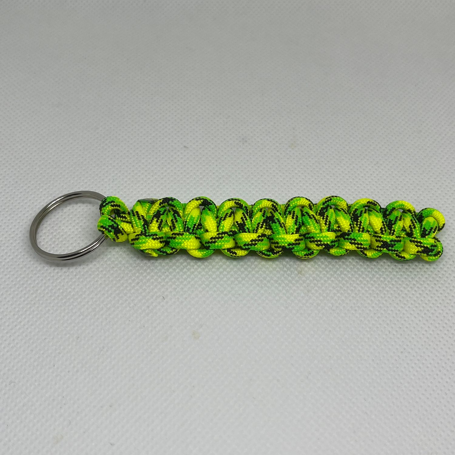 Hi Vis Green/Black Paracord Key Fob
