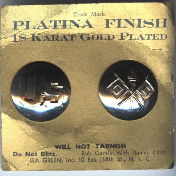 US Army Signal Corps-2 piece-Bubble-Silver Set (Ira Green)