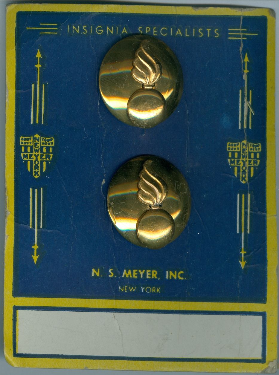 US Army Ordnance Corps-2 piece-Bubble-Gold Set (N.S. Meyer)