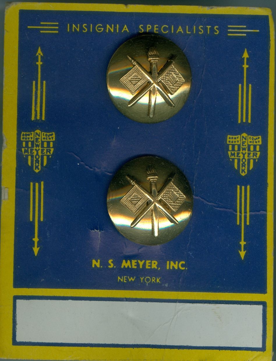 US Army Signal Corps-2 piece-Bubble-Gold Set (N.S. Meyer)