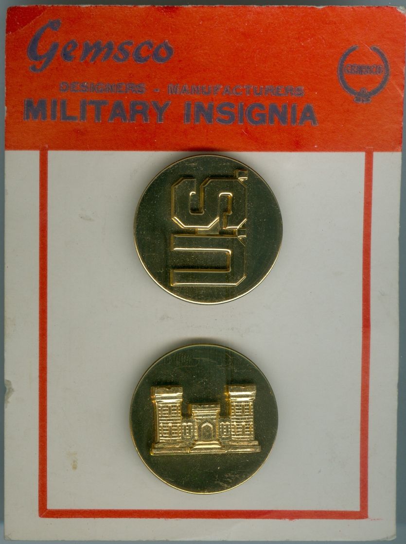 US Army Corps of Engineers-2 piece-Flat-Gold Set (Gemsco)