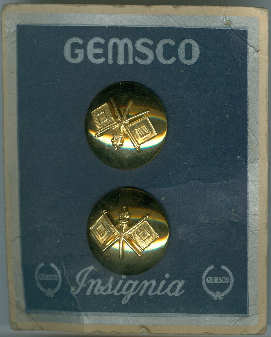 US Army Signal Corps-2 piece-Bubble-Gold Set (Gemsco)