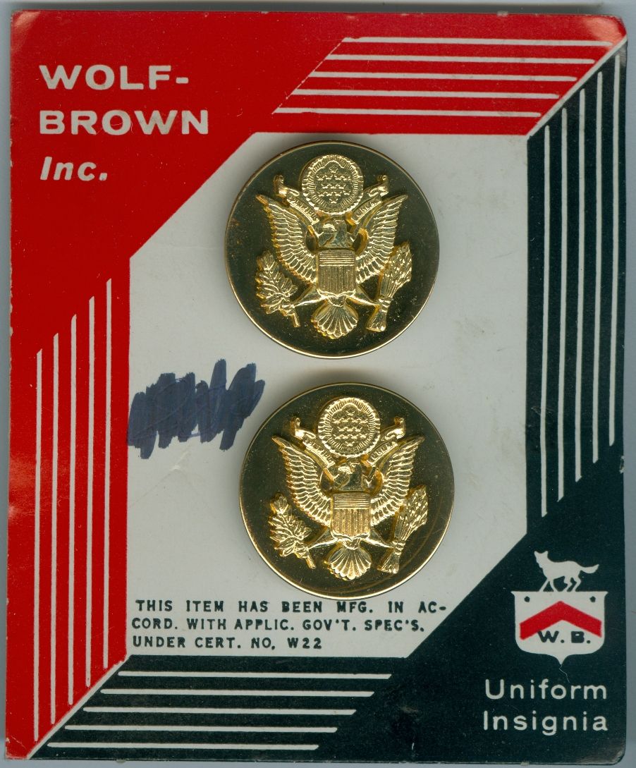 US Army Detached Enlisted Men-2 piece-Flat-Gold Set (Wolfe-Brown)