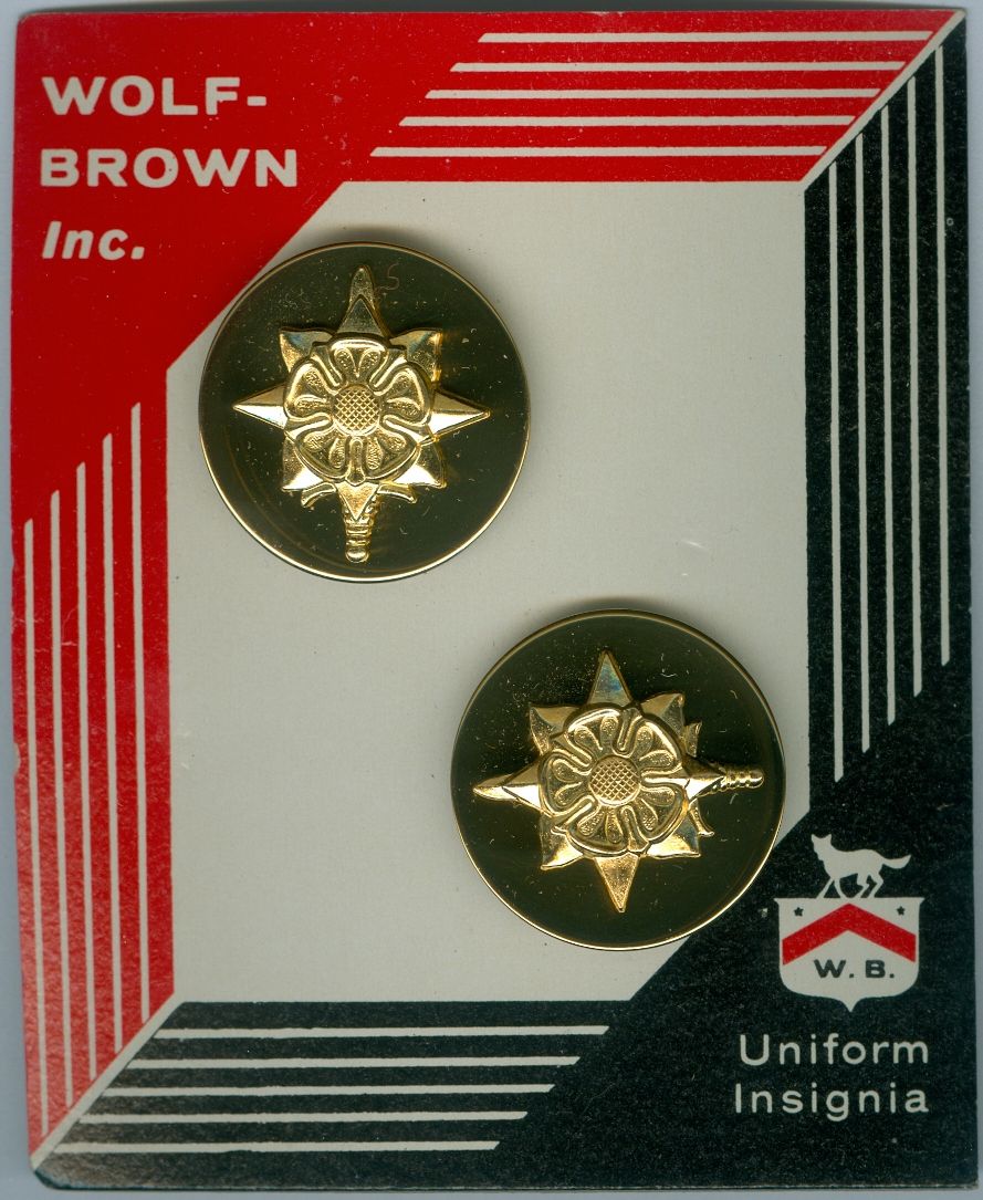 US Army Military Intelligence-2 piece-Flat-Gold Set (Wolfe-Brown)